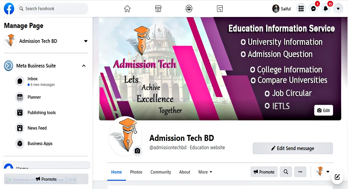 saiful's website Official Facebook