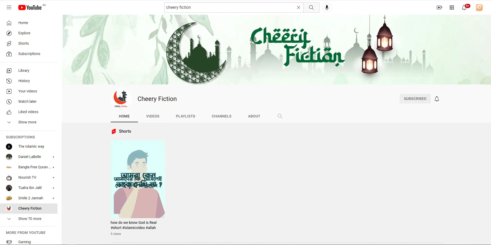 saiful's youtube channel cheery fiction